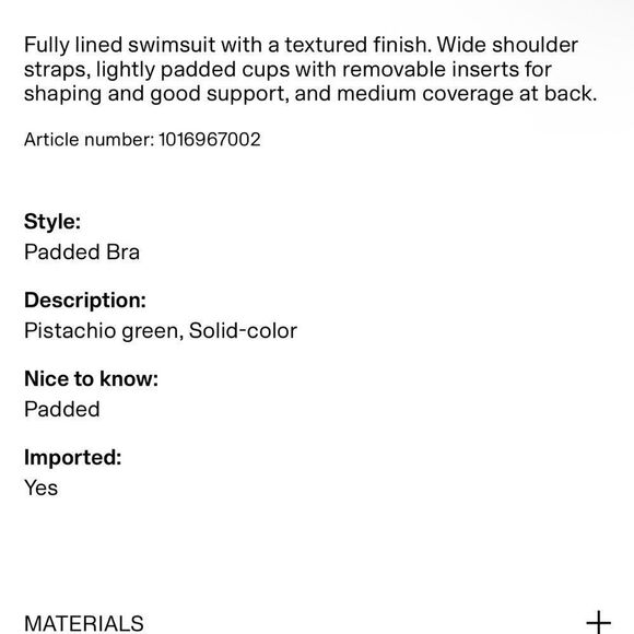 H&M | Pistachio Green Textured Padded Cup One Piece Swimsuit | XL - Picture 5 of 7